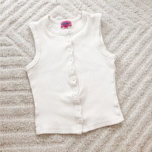 Edikted Women's White Ripped Tank Top - Size XS